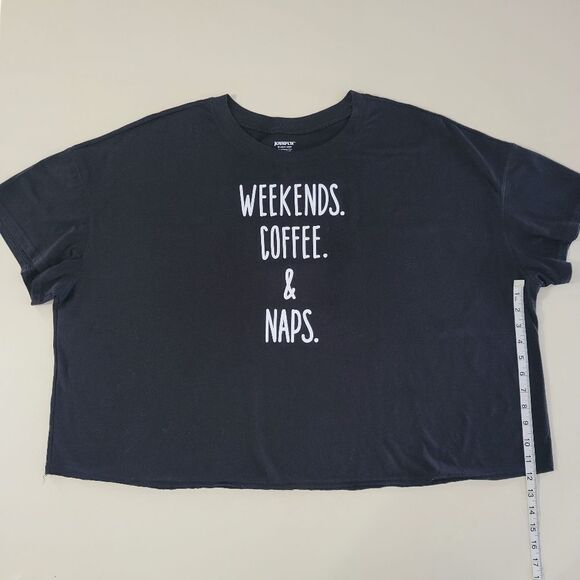 Joyspun Women's Black Crewneck Graphic Short Sleeve Tee - Picture 10 of 13